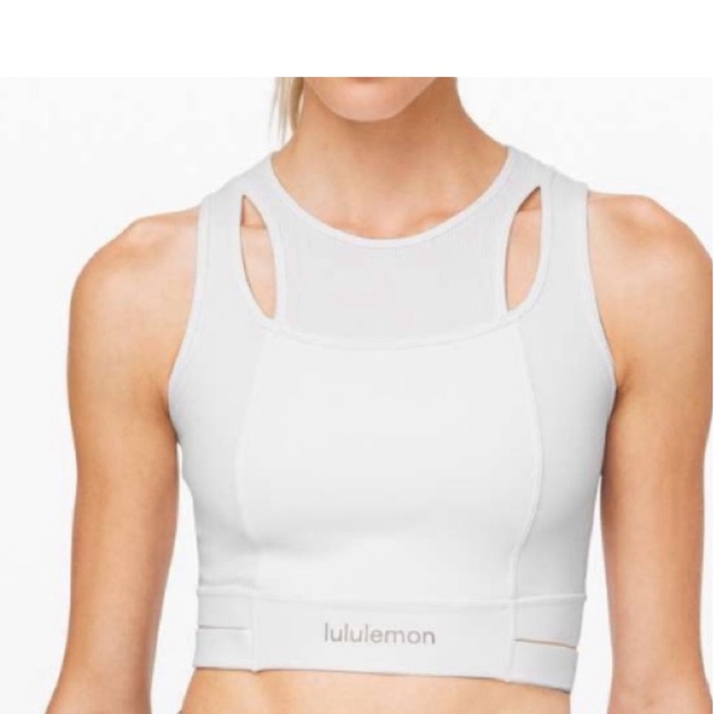Lululemon New Ambition Cropped Tank Top White Size 10